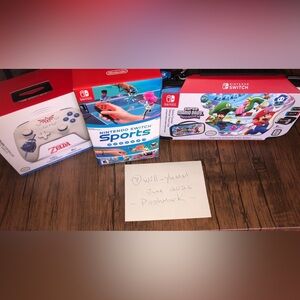 Nintendo Switch Bundle - 3 Brand new sealed items. Zelda wireless controller etc